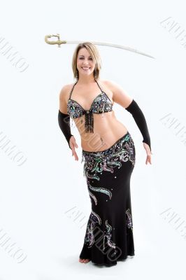 Belly dancer in black