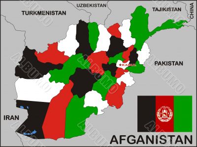 Afghanistan Political Map