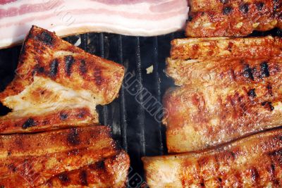 pork chops on grill