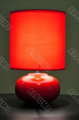 Red table lamp