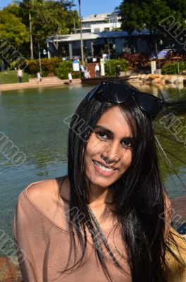 Attractive brunette at South Bank