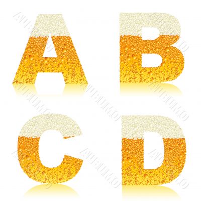  alaphabet beer ABCD