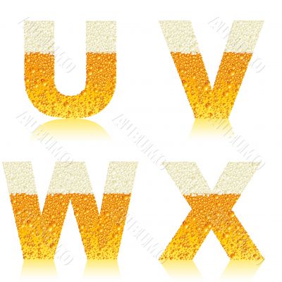  alphabet beer UVWX