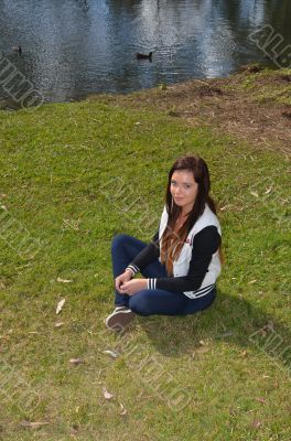 Sitting by the pond