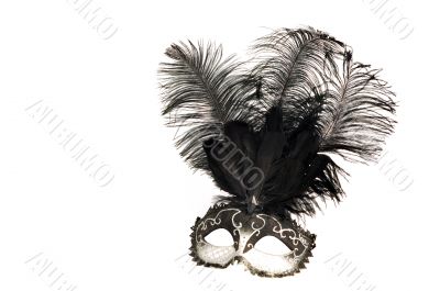 black and white venetian mask