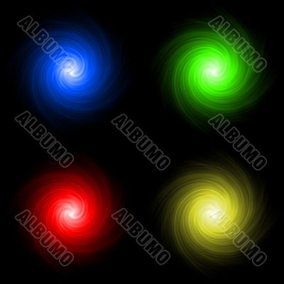 Abstract colored background spirals