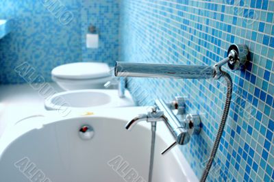 Blue bathroom