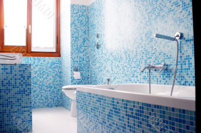 Blue bathroom