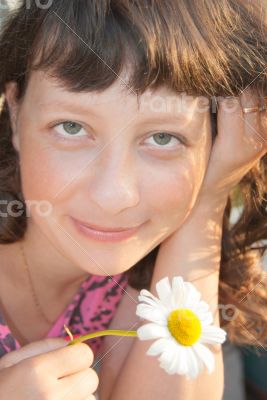 Girl with flower