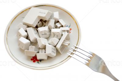 Keyboard on a plate