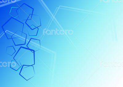 Blue pentagon background