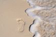 footprint on the beach