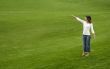 Woman on a green meadow