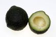  Avocado. Two halfs on white background