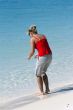 playing at the whitehaven beach