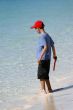 playing at the whitehaven beach