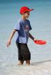 playing at the whitehaven beach