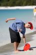 playing at the whitehaven beach