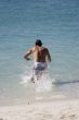 playing at the whitehaven beach