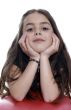 Young girl with an exercises ball