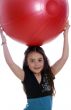 Young girl with an exercises ball