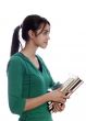 girl carrying books