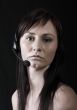 girl wearing headset