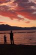 couple watching cloud patterns at sunset