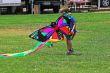 Child playing with a Butterfly Kite