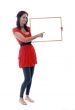 Girl with whiteboard