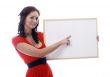 Girl with whiteboard