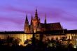 Prague castle at evening