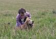 baby with dog