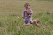 baby with dog