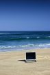 Laptop on the beach