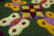 Rose petals rangoli decoration