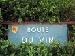 Street sign of the famous french wines road