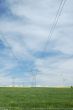 Electric pylons close to windturbines