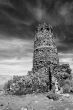 Grand Canyon Old Desert View Watchtower black white