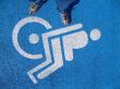 Logo for disabled  with valid person feet