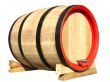 wooden barrel for wine isolated over white background