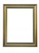 Empty picture gold frame with a decorative pattern