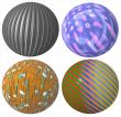 colored abstract pattern globe spheres high quality rendered from 3d