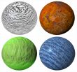 colored abstract pattern stone spheres high quality rendered from 3d