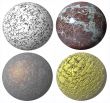 colored abstract pattern stone spheres high quality rendered from 3d