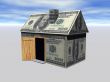 3D Render Real Estate house and money Concept