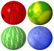 colored abstract globe spheres high quality rendered from 3d