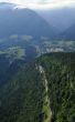 Aerial view of cliff in Chartreuse valley