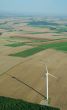 aerial view of a windturbine