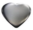 Silver or chrome pattern 3d heart - valentine`s love symbol